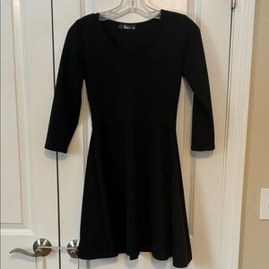 Pinc black fit n flare mini dress 3/4 sleeve S/M